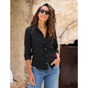 NEW FRANK & EILEEN BARRY Charcoal Button-Up Shirt